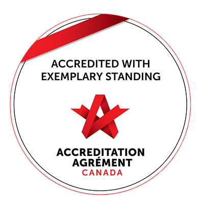 Accredited with Exemplary Standing seal